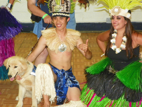 Guide Dog and Ohana Aloha Polynesian Dancers