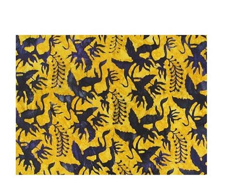 Yellow floral sarong batik