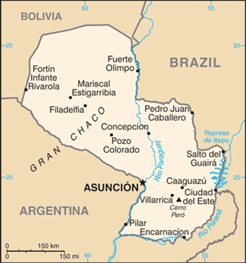 Map of Paraguay