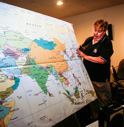 Dan Hanson and map of Asia