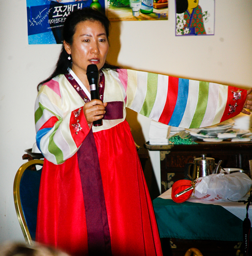 Sue showing Traditional Korean Ladies Dress 