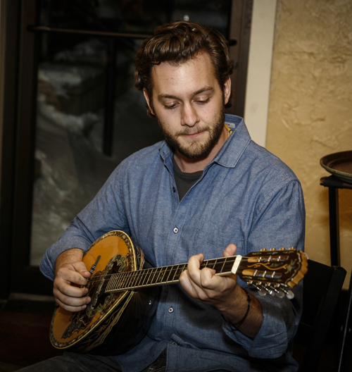 Kosta Revelas playing bouzouki