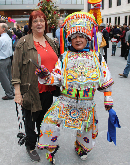 Debbie Hanson with Peruvian Scissors Dancer