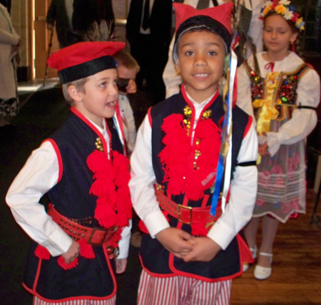 Anthony Kacki and Ashauni Suhak in Polish costumes