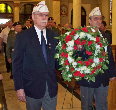 Procession of Polish groups into St. John Cantius Church in Cleveland