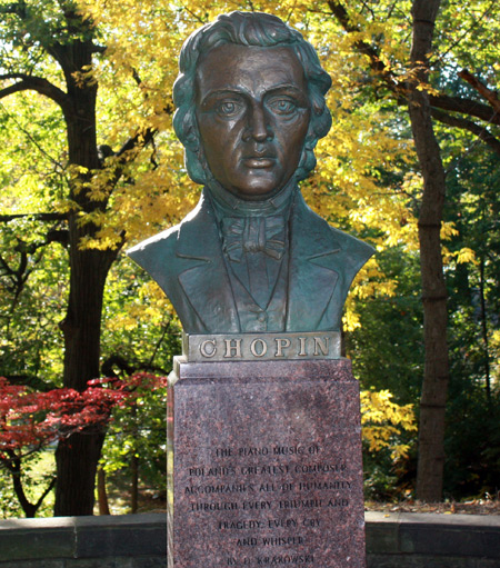 Bust of Chopin in Cleveland Polish Cultural Garden