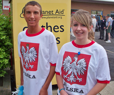 Young boy and girl at 2010 Parma Ohio Polish Constitution Day Parade