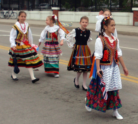 Polish girls in 2010 Polish Constitution Day Parade in Cleveland's Slavic Village