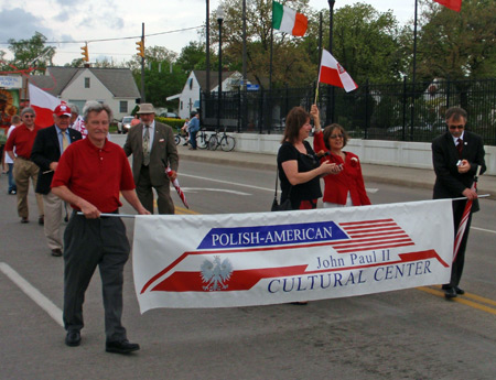John Paul II Polish American Cultural Center at 2010 Polish Constitution Day Parade in Cleveland's Slavic Village
