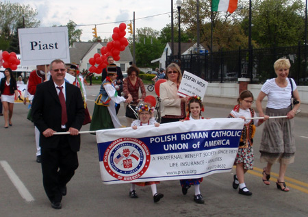 Polish Catholic Union at John Paul II Polish American Cultural Center at 2010 Polish Constitution Day Parade in Cleveland's Slavic Village