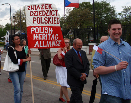 Polish heritage Alliance at John Paul II Polish American Cultural Center at 2010 Polish Constitution Day Parade in Cleveland's Slavic Village