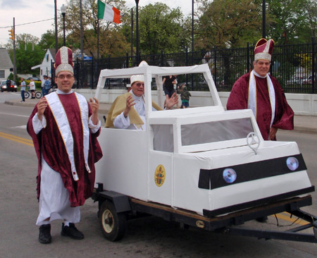The Pope Mobile at John Paul II Polish American Cultural Center at 2010 Polish Constitution Day Parade in Cleveland's Slavic Village