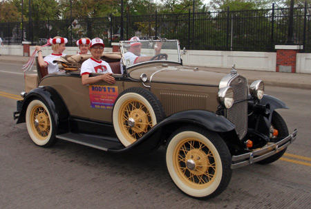 Hot rod at John Paul II Polish American Cultural Center at 2010 Polish Constitution Day Parade in Cleveland's Slavic Village