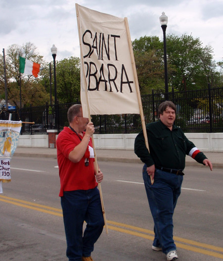 Saint Barbara at John Paul II Polish American Cultural Center at 2010 Polish Constitution Day Parade in Cleveland's Slavic Village