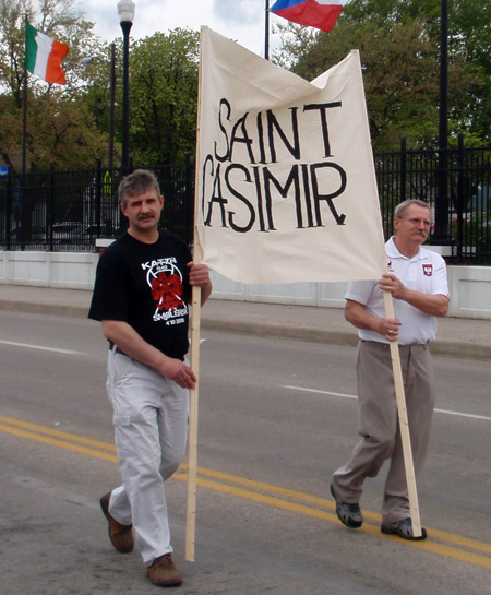 Saint Casimir at John Paul II Polish American Cultural Center at 2010 Polish Constitution Day Parade in Cleveland's Slavic Village
