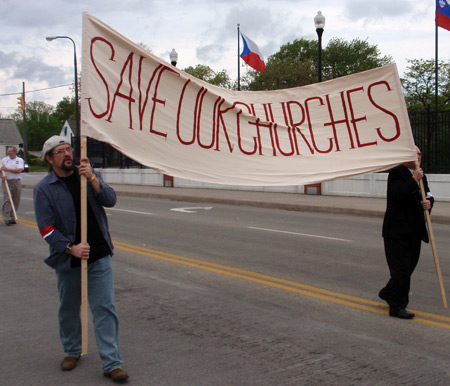 Save our Churches at John Paul II Polish American Cultural Center at 2010 Polish Constitution Day Parade in Cleveland's Slavic Village