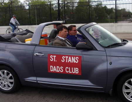 St Stan's Dads Club at John Paul II Polish American Cultural Center at 2010 Polish Constitution Day Parade in Cleveland's Slavic Village
