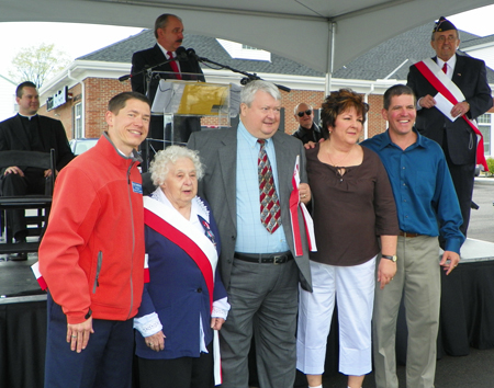 Cutting the ribbon to open Polish Village in Parma