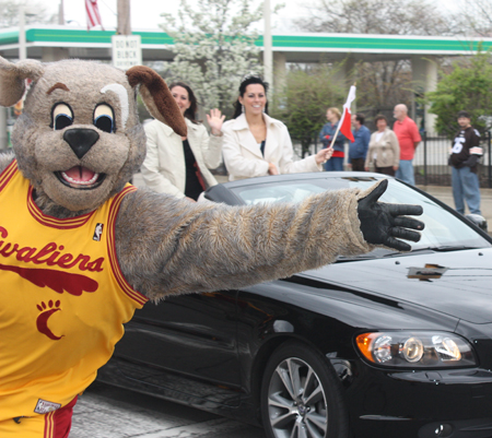 Cleveland Cavaliers Moondog at Polish Constitution Day Parade in Slavic Village