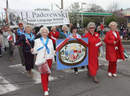 Polish women at Polish Constitution Day Parade in Cleveland's Slavic Village