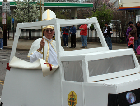 Pope Mobile at Polish Constitution Day Parade in Cleveland's Slavic Village