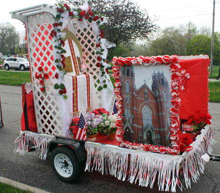 Shrine Church of Saint Stanislaus float at Polish Constitution Day Parade in Slavic Village