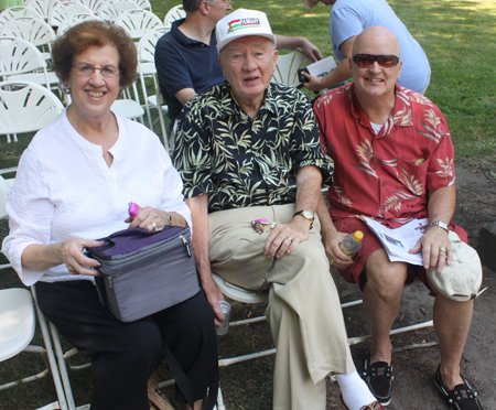 Hungarian Garden representatives Carolyn Balogh, Frank Dobos and Gregory Polyak