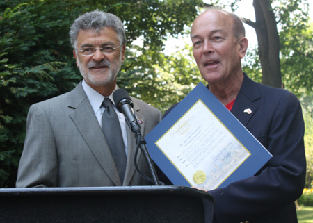 Cleveland Mayor Frank G. Jackson and Ben Stefanski