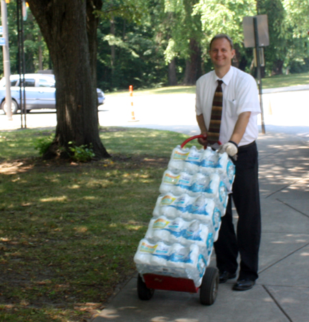 Polish Garden delegate Gary Kotlarsic hard at work