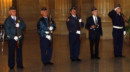 Color Guard at Pulaski Day