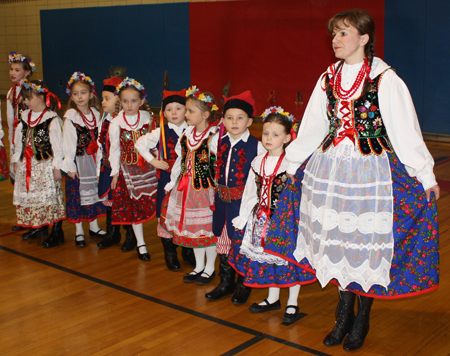 Polish costumes at beginning of Spring Festival in Slavic Village in Cleveland