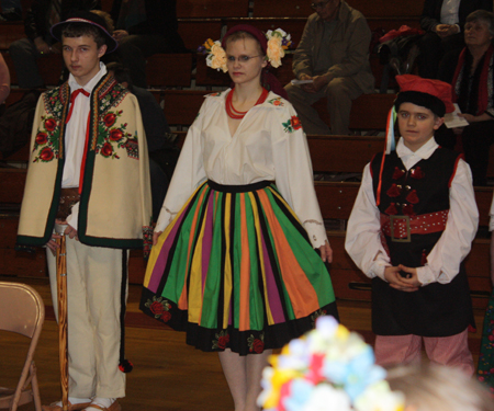 Polish costumes at beginning of Spring Festival in Slavic Village in Cleveland