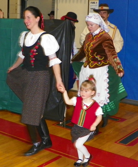 Polish costumes at beginning of Spring Festival in Slavic Village in Cleveland