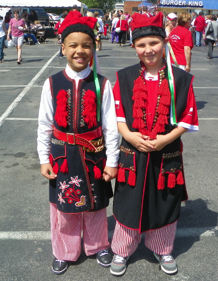 Polish costumed boys