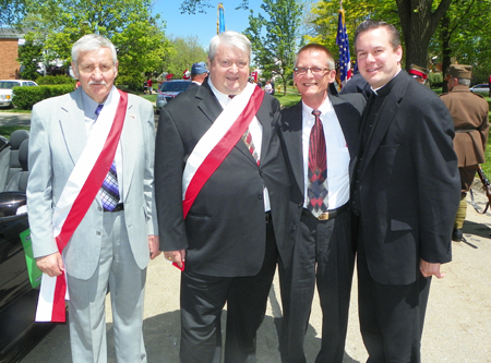 Polish Parade Dignitaries - Stanley Rejnis, John Borkowski, Mark Relovsky and Fr. Eric Orzech
