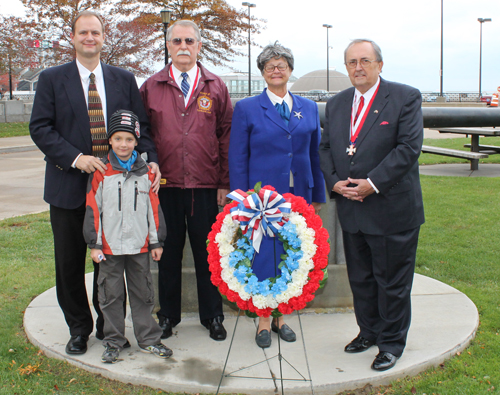 Gary and Gus Kotlarsic, Mike Polichuk, Judge Karpinski and Francis Rutkowski<br> at the Pulaski Cannon