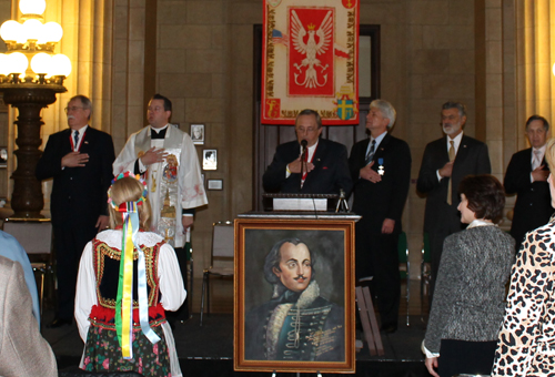 Pledge of Allegiance at Pulaski Day