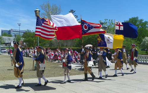 Sons of the American Revolution marcing in to Polish Constitution Day