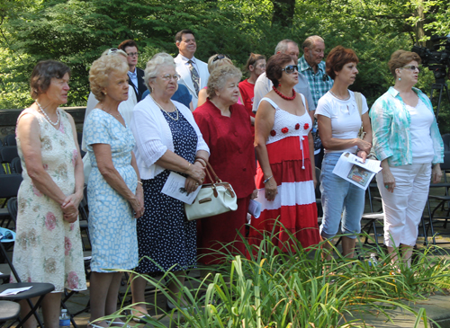 Singing the national anthems