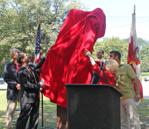 Unveiling the Mickiewicz bust in Polish Cultural Garden in Cleveland