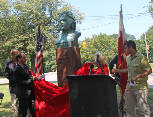 Unveiling the Mickiewicz bust in Polish Cultural Garden in Cleveland