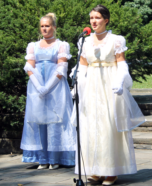 Singing of the national anthems of the United States and Poland by Ashley Budzilo and Alina Stepien of PIAST, the Polish Folk Song and Dance Ensemble of the Polish Roman Catholic Union of America (PRCUA)