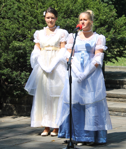 Singing of the national anthems of the United States and Poland by Ashley Budzilo and Alina Stepien of PIAST, the Polish Folk Song and Dance Ensemble of the Polish Roman Catholic Union of America (PRCUA)