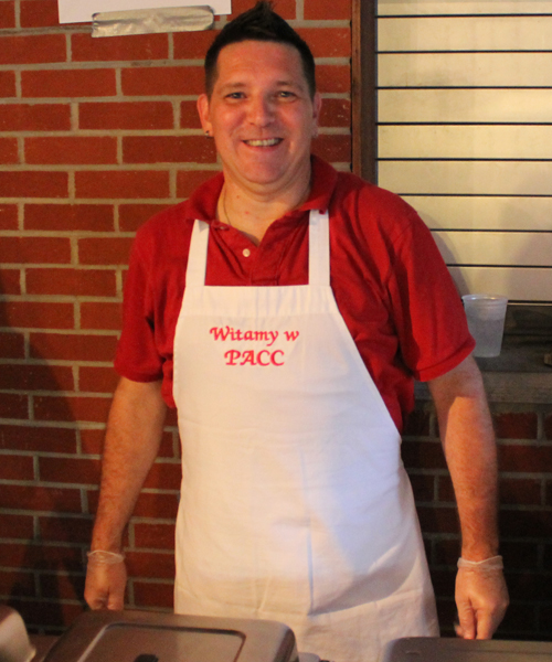 Ray Vargas working at the Polish-American Cultural Center Picnic at St Sava's