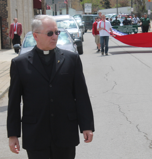 Priest at 2014 Polish Constitution Day Parade in Slavic Village