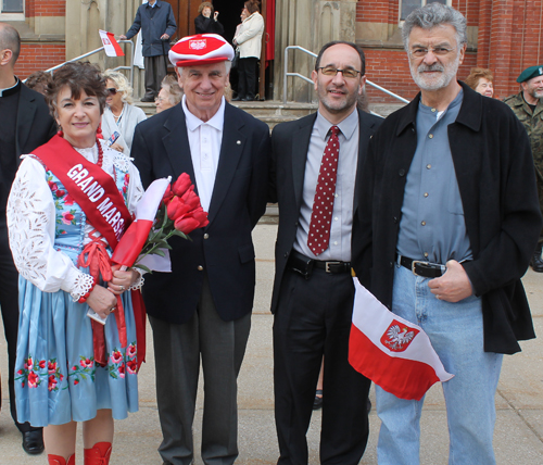 Grand Marshall, Eugene Bak, Councilman Anthony Brancatelli and Mayor Frank Jackson