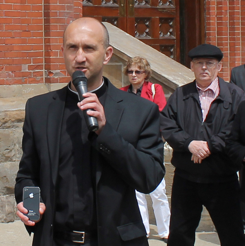Priest at Polish Constitution Day 2014 at the Shrine Church of Saint Stanislaus