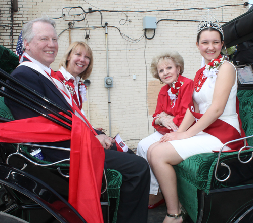 Grand Marshall Judge Pianka and wife with Parade Queen and Irene Morrow