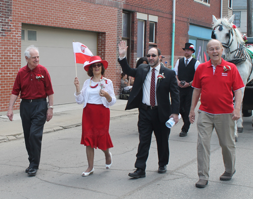 Gene Bak, Eugenia Stolarczyk, Councilman Tony Brancatelli and Ben Stefanski marching in Parade