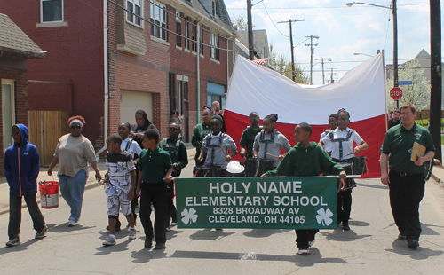 Holy Name Elementary at Polish Constitution Day Parade in Slavic Village in Cleveland